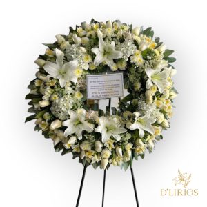 ARREGLO CORONA PICARON BLANCA