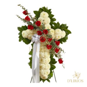 CRUZ FUNEBRE ROJO