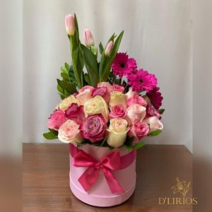 BOX FLORAL ROSA